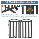Malier Metal Freestanding Dog Gate, 32
