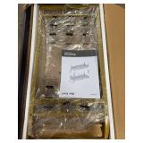 Retails for $105! VASAGLE Bar Cart Gold, Home Bar Serving Cart, Wine Cart with 2 Mirrored Shelves, Wine Holders, Glass Holders, for Kitchen, Dining Room, Gold ULRC090A03