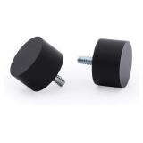 Ivilon Drapery Window Curtain Rod - End Cap Style Design 1 Inch Pole. 48 to 86 Inch Color Black