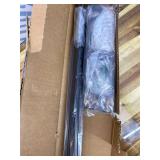 Ivilon Drapery Window Curtain Rod - End Cap Style Design 1 Inch Pole. 48 to 86 Inch Color Black