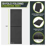 ProSource Bi-Fold Folding Thick Exercise Mat 182cm x 60cm (6