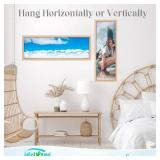 13x39 Frame Natural Woodgrain,Rustic 39x13 Picture Frame, Art Pic Hanging Poster Frame, 13 by 39 Gallery Family Concert Portrait Photo Frame Anniversary/Birthday/Wedding/Thank you/Christmas Gift