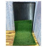 Dog Grass Large Potty Patch, Dog Litter Boxes Artificial Grass Bathroom Turf for Pet Training, Washable Puppy Pee Pad, Perfect Indoor/Outdoor Portable Potty Pet Loo (Tray system-35"X22.6")
