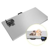 Retails for $200! 1100 Pounds X 0.2 Pounds Digital Livestock Scale, Large Veterinary Pet Scale, Stainless Steel Platform, Electronic Postal Shipping Scale for Servi