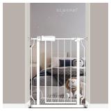 Fairy Baby Narrow Baby Gate 27 Inch to 29 Inch Wide, Small Auto Close Walk Through Safety Gates Pressure Mounted for Stairs Doorways Kids or Pets,White