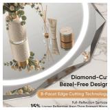 Retails for $210! 30"X36" Oval LED Bathroom Mirror with Lights, Frameless Vanity LED Mirror for Bathroom with Beveled Edge, Backlit Anti-Fog, Dimmable, 3 Colors, Memory Function, Tempered Glass, Shatt