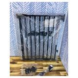 Babelio 26-43" No Bottom Bar Baby Gate for Babies, Elders and Pets, 2-in-1 Hardware Mount Dog Gate for The House, Stairs and Doorways, with Large Walk Thru Door, Black