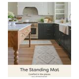 House of Noa Nama Standing Mat Anti-Fatigue Cushioned Kitchen & Office Floor Mat | Ergonomic Bounce-Back Foam Mat | Ula Calico | 22" x 36"