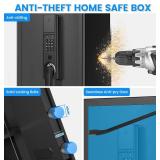 Retails for $157! 5.0 Cub Large Safes for Home Use Fire and Water proof, Anti-Theft Home Safe with Electronic Keypad & 3 Removable Shelves and Smart Alarm, Fireproof Safe Box for Money Firearm Medicin