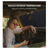 Front Windshield Sun Shade for 2019 2020 2021 Dodge Ram 1500 - Ultimate Folding Sunshade - Grey