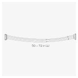Zenith Products Zenna Home 35644BN, NeverRust Aluminum Double Curved Tension Shower Curtain Rod, 50 to 72", Satin Nickel