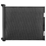Retractable Baby Gate,Mesh Baby Gate or Mesh Dog Gate,33" Tall,Extends up to 55" Wide,Child Safety Gate for Doorways, Stairs, Hallways, Indoor/Outdoor New Black,33"x55"