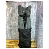 ATORPOK Camping Cot for Adults with Cushion and Pillow, Portable Folding Bed for Sleeping, Lightweight Tent cot with Carry Bag Supports 450 lbs (Grey)