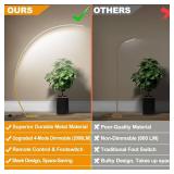 Retails for $130! Dimmable LED Floor Lamp with 3 Color Temperatures, Ultra Bright 2000LM Gold Arc Floor Lamp, Modern Standing Tall Lamp with Remote Control Reading Floor for Bedroom Use Lamp for Offic