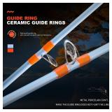 Fishing Baitcaster Rod Combo, 24Ton Graphite Blanks 2-Piece Casting Rod with 7.1:1 Baitcasting Reel- 7