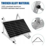 Solar Panel Mount Brackets, 2 Sets 45 inch with Foldable Tilt Legs, Suitable for 2-4pcs 180 200 300 400 500 800 Watt Solar Panel, Adjustable Mounting Brackets for Roof, RV, Boat, and Off-Grid