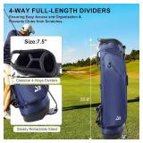 Lightweight Golf Stand Bag with 5 Way Full-Length Dividers Multi-Function 6 Pockets and Funny Detachable Pocket Patch Golf Bags for Men and Women