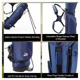 Lightweight Golf Stand Bag with 5 Way Full-Length Dividers Multi-Function 6 Pockets and Funny Detachable Pocket Patch Golf Bags for Men and Women