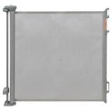 33.5" Retractable Baby Safety Gate/Mesh Dog Gate, Suitable for Indoor and Outdoor Use, Extends to 55" Wide, Gray