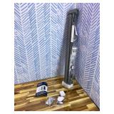 33.5" Retractable Baby Safety Gate/Mesh Dog Gate, Suitable for Indoor and Outdoor Use, Extends to 55" Wide, Gray