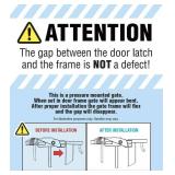 Regalo Easy Step Extra Tall Walk Thru Baby Gate, Bonus Kit, Includes 4-Inch Extension Kit, 4 Pack of Pressure Mount Kit and 4 Pack of Wall Cups and Mounting Kit, Black