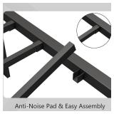 Metal Bed Frame Platform with Headboard & Footboard Heavy Duty Sturdy Foundation Storage Space Squeak Resistant Easy Assembly,NO Box Spring Needed,Queen