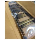 GameGem Lightweight Aluminum 4 Step Ladder Folding Step Stool Stepladders with Anti-Slip and Wide Pedal for Home and Kitchen Use Space Saving (Brown Gold)