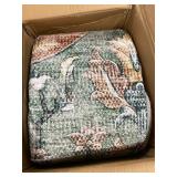 Retails for $140! Area Rug 9x12 Washable Rugs for Living Room, Non-Slip Floral Vintage Distress Print Pattern Medallion Carpet for Bedrooms Dining Room, Brick Red Rust Red Neutral