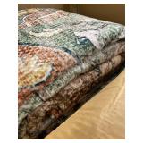 Retails for $140! Area Rug 9x12 Washable Rugs for Living Room, Non-Slip Floral Vintage Distress Print Pattern Medallion Carpet for Bedrooms Dining Room, Brick Red Rust Red Neutral