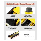 VEVOR Floor Jack, 2.5 Ton Low Profile Floor Jack Heavy-Duty Steel Racing, with Single Piston Lift Pump, Lifting Range 3.35"-14.96"