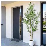 Olive Trees Artificial Indoor 6ft 1Pack - Artificial Plants with White Pot - Artificial Tree for Home Office Living Room Corner