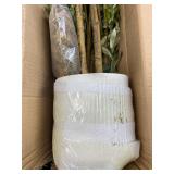 Olive Trees Artificial Indoor 6ft 1Pack - Artificial Plants with White Pot - Artificial Tree for Home Office Living Room Corner