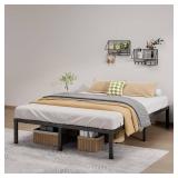 Metal Bed Frame Queen Size - 14 Inch Heavy-Duty Queen Platform Bed Frame No Box Spring Needed, Easy Assembly, Noise-Free, Sturdy Mattress Foundation, Underbed Storage Space