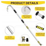 Gutter Cleaning Tools, 16FT Reach Telescopic Gutter Cleaning Tools from Ground, Rain Cleaners Tool with Heavy Duty Gutter Wand