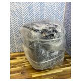 Retails for $130! HABUTWAY Bean Bag Chair, Giant Bean Bag Chairs for Adults with Ottoman, Comfy Faux Fur Shell-Shaped Bean Bag Couch, Sofa Chair for Living Room, Bedroom, Black