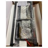 GiftGo Overbed Table with Wheels Portable Rolling Queen Size Mobile Bed Desk with Adjustable Tilt Stand Standing Laptop Cart with Outlets & USB Ports (Rustic Brown, 71 inches)