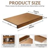 Retails for $119! Wire Shelf Covers, Bamboo Wire Rack Covers for Pantry, Closet (5pcs, 30" W x 16" D)