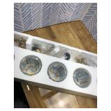 Retails for $134! Modern Crystal Bathroom Vanity Lights, Black Gold 5-Lights Bathroom Light Fixtures Over Mirror, Crystal Wall Lighting with Polished Gold Finish(Exclude Bulb)