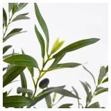 6ft (71 ) Artificial Olive Tree, Tall Fake Olive Plant with Basket, Faux Olive Silk Tree for Mordern Indoor Home Livingroom Office Floor Corner D cor