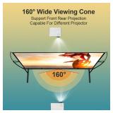 Projector Screen with Stand Foldable Portable Movie Screen 16 9 , HD 4K Double Sided Indoor Outdoor Projection Screen for Home Theater (100 Inch)