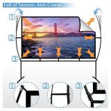 Projector Screen with Stand Foldable Portable Movie Screen 16 9 , HD 4K Double Sided Indoor Outdoor Projection Screen for Home Theater (100 Inch)