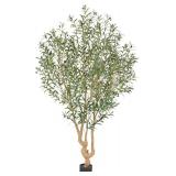 Retails for $160! Majestic Faux Olive Tree 7 feet Artificial Olive Tree Indoor & Outdoor with Lifelike Leaves & Textured Branches for Living Room, Office, Entryway,Patio