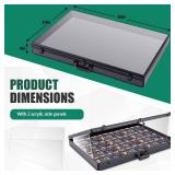 Retails for $132! 36"x24" Large Trade Show Display Case Portable Aluminum Sports Card Table Top Display Case Frame Clear Acrylic Showcase Cabinet Box with Lock for Trading Cards Jewelry Collectibles(B