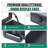 Retails for $132! 36"x24" Large Trade Show Display Case Portable Aluminum Sports Card Table Top Display Case Frame Clear Acrylic Showcase Cabinet Box with Lock for Trading Cards Jewelry Collectibles(B