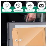 Retails for $132! 36"x24" Large Trade Show Display Case Portable Aluminum Sports Card Table Top Display Case Frame Clear Acrylic Showcase Cabinet Box with Lock for Trading Cards Jewelry Collectibles(B