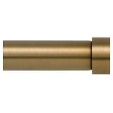 Ivilon Drapery Window Curtain Rod - End Cap Style Design 1 Inch Pole. 72 to 144 Inch Color Warm Gold