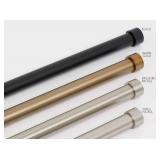 Ivilon Drapery Window Curtain Rod - End Cap Style Design 1 Inch Pole. 72 to 144 Inch Color Warm Gold