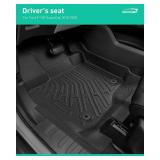Retails for $120! Floor Mats for Ford F150 SuperCab 2015-2024, All Weather TPE Floor Mats for Ford F150 Accessories, Black, 3 Pcs.