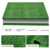 THREE ORANGES Artificial Dog Grass Pads,Reusable Dog Training Mat Green Turf Rug with Drainage Holes for Outdoor Indoor, Porch, Patio, Balcony (71 * 47 * 1.35inch)