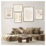 iRahmen 24x36 Poster Frame Set of 2 with Plexiglass, Wooden Rustic Brown Frames Display 20x30 Picture with Mat or 24 x 36 Without Mat, Wall Gallery Mounting Horizontal and Vertical